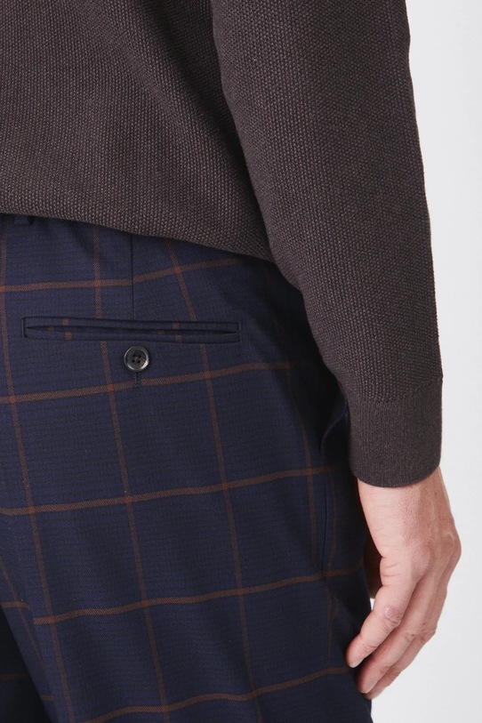 Spodnie męskie slim w kratę kolor granatowy granatowy RS25.SPM108