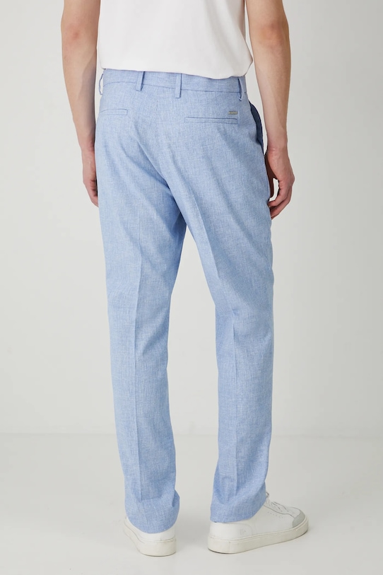 Odzież Medicine spodnie z domieszką lnu RS25.SPM821 niebieski