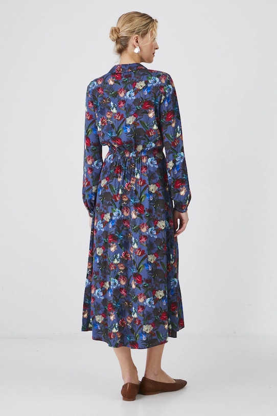 Šaty modrá barva modrá RS25.SUD020