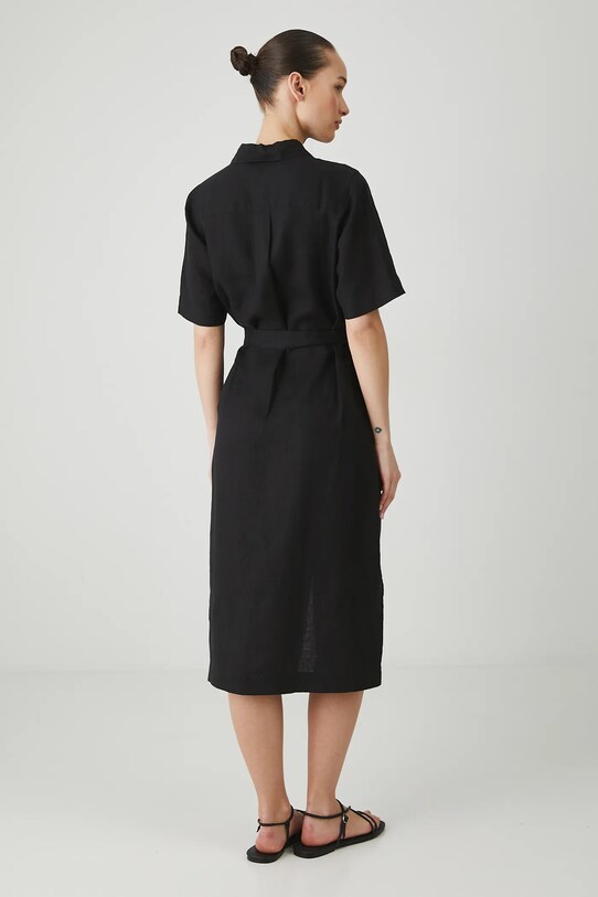 Ρούχα Λινό φόρεμα Medicine RS25.SUD080 μαύρο