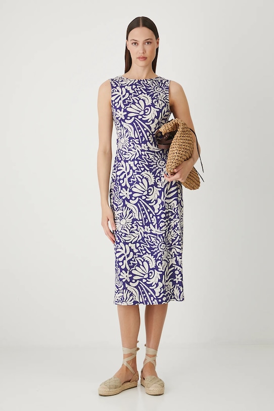 Medicine vestito in cotone RS25.SUD093 blu navy RS25