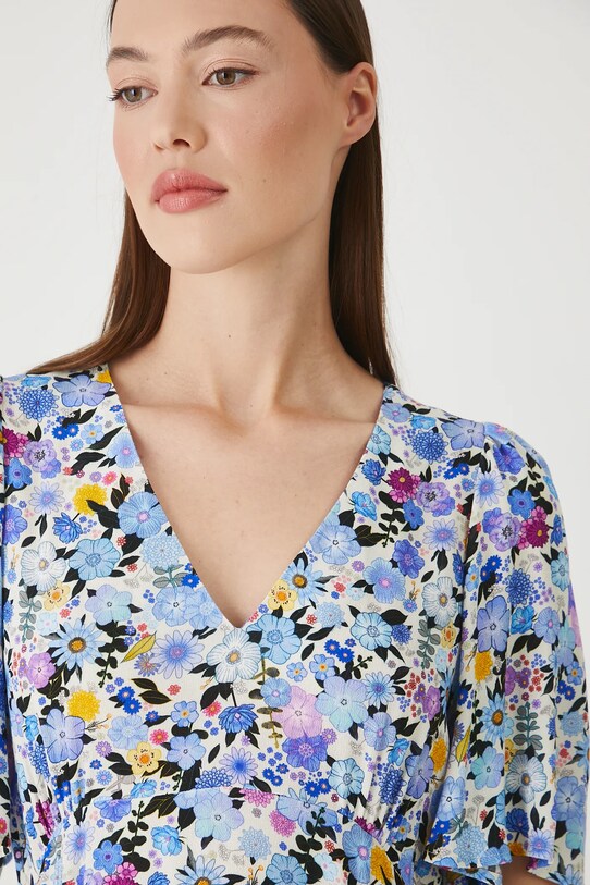 Sukienka damska mini w kwiaty kolor multicolor multicolor RS25.SUD094