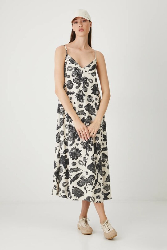 Medicine rochie din amestec de in RS25.SUD095 bej RS25