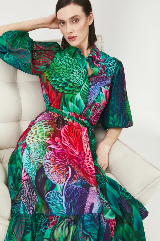 Sukienka damska by Justyna Stoszek – Forest Forever, Sense of Values kolor multicolor RS25.SUD651 multicolor RS25