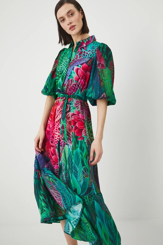 Sukienka damska by Justyna Stoszek – Forest Forever, Sense of Values kolor multicolor RS25.SUD651