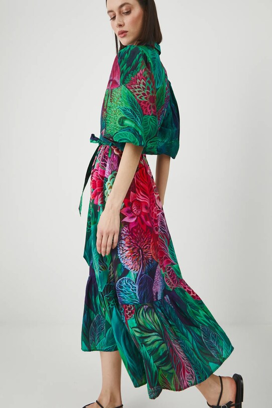 Sukienka damska by Justyna Stoszek – Forest Forever, Sense of Values kolor multicolor RS25.SUD651