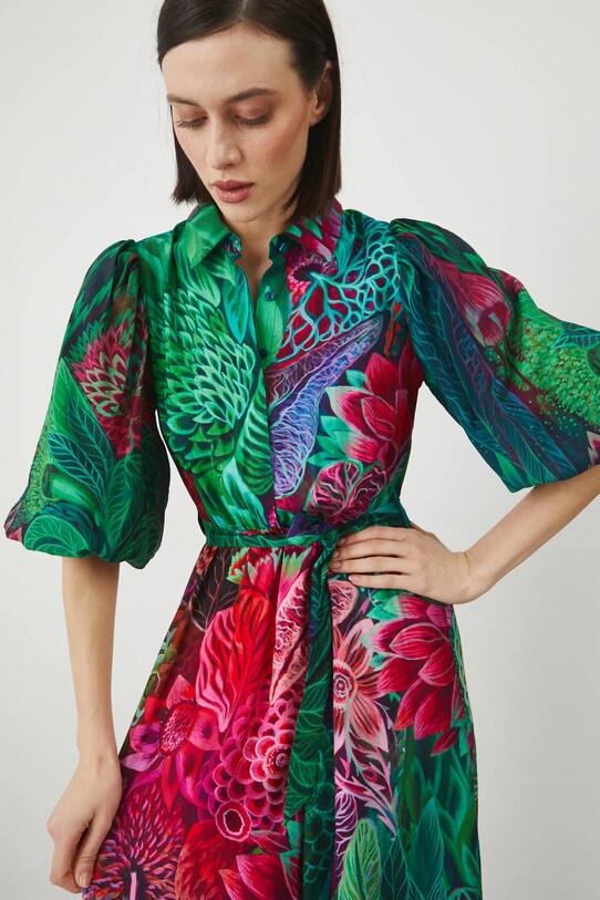 Sukienka damska by Justyna Stoszek – Forest Forever, Sense of Values kolor multicolor RS25.SUD651