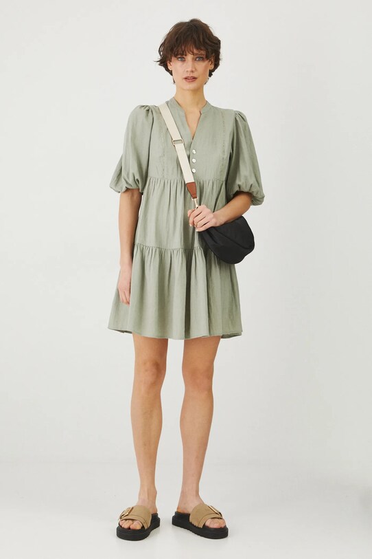 Medicine rochie din in RS25.SUD700 verde RS25
