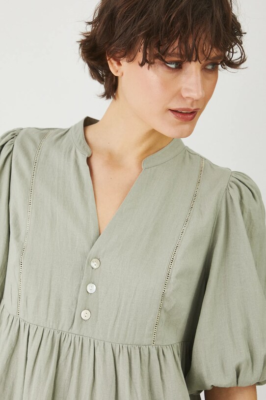 Medicine rochie din in verde RS25.SUD700