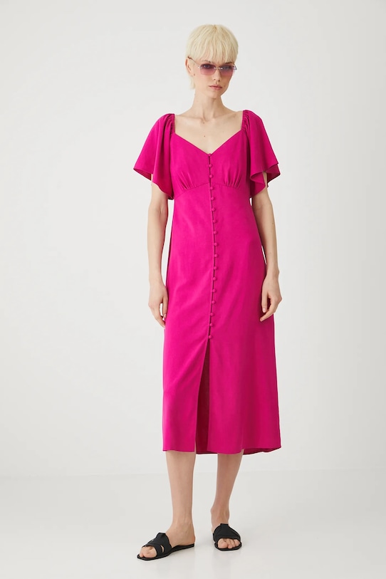 Сукня з домішкою льону Medicine casual рожевий RS25.SUDA07
