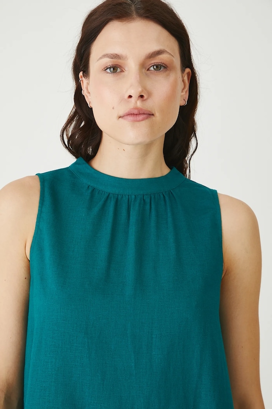 Medicine rochie din in verde RS25.SUDB00