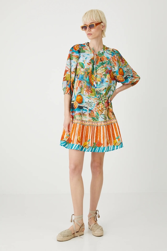 Medicine rochie din bumbac RS25.SUDB17 multicolor RS25