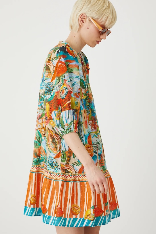 Medicine rochie din bumbac multicolor RS25.SUDB17