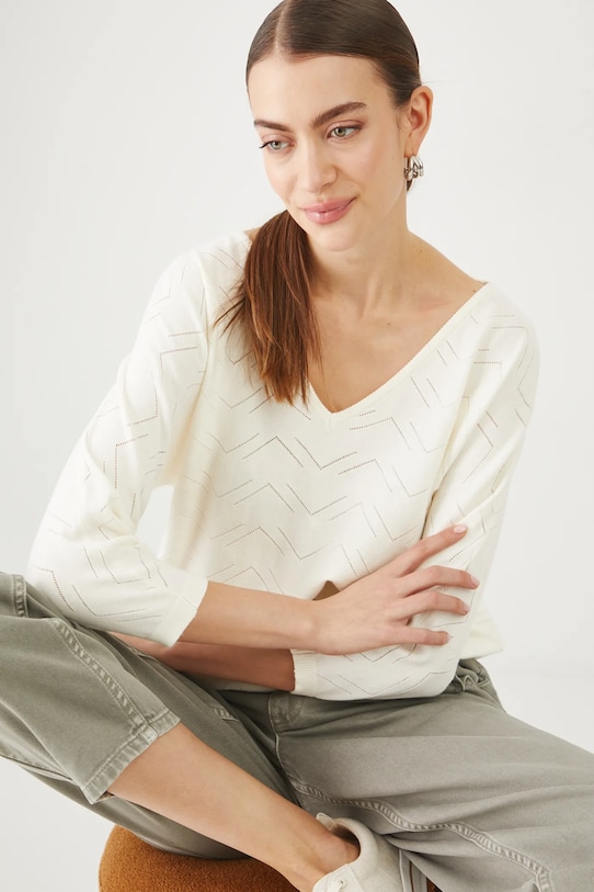 Medicine sweter regular beżowy RS25.SWD040