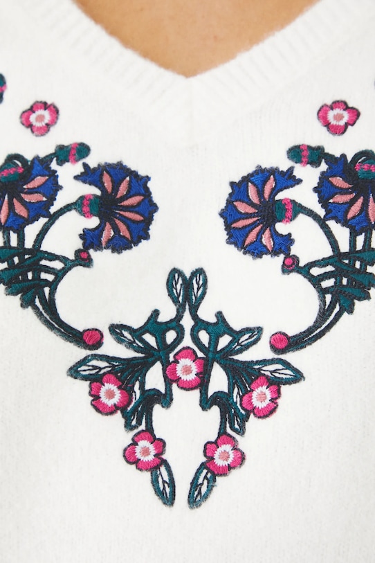 Sweter damski z kolekcji Eviva L'arte kolor beżowy RS25.SWD204 beżowy