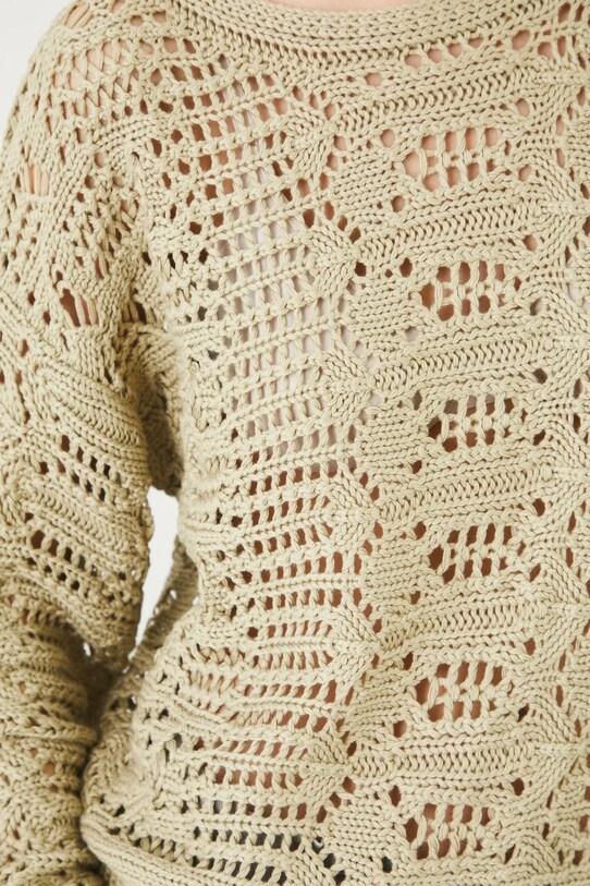 Sweter damski ażurowy kolor zielony RS25.SWD402 zielony