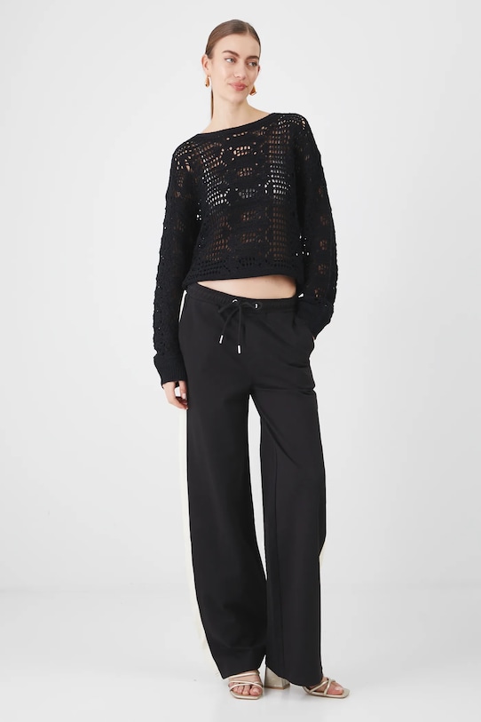 Sweter damski ażurowy kolor czarny RS25.SWD402 czarny RS25