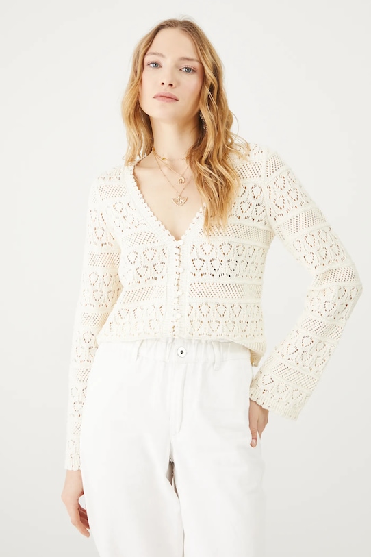 Хлопковый кардиган Medicine бежевый RS25.SWD405