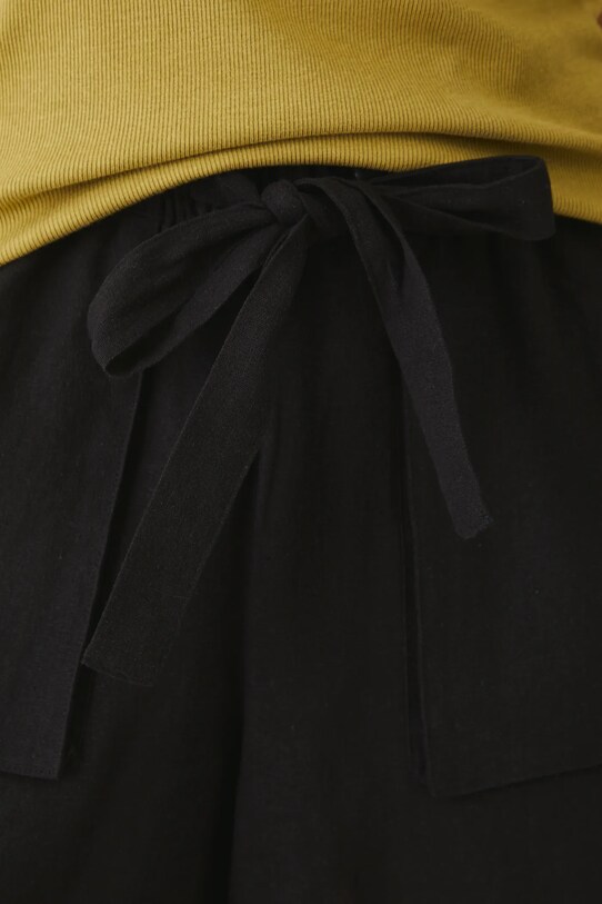 Medicine pantaloni scurti din in negru RS25.SZD0A4