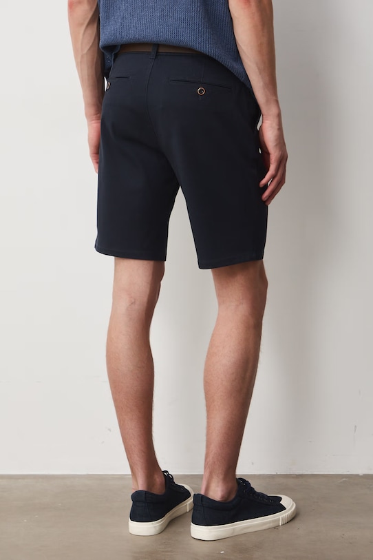 Odzież Szorty męskie z paskiem kolor granatowy RS25.SZM070 granatowy