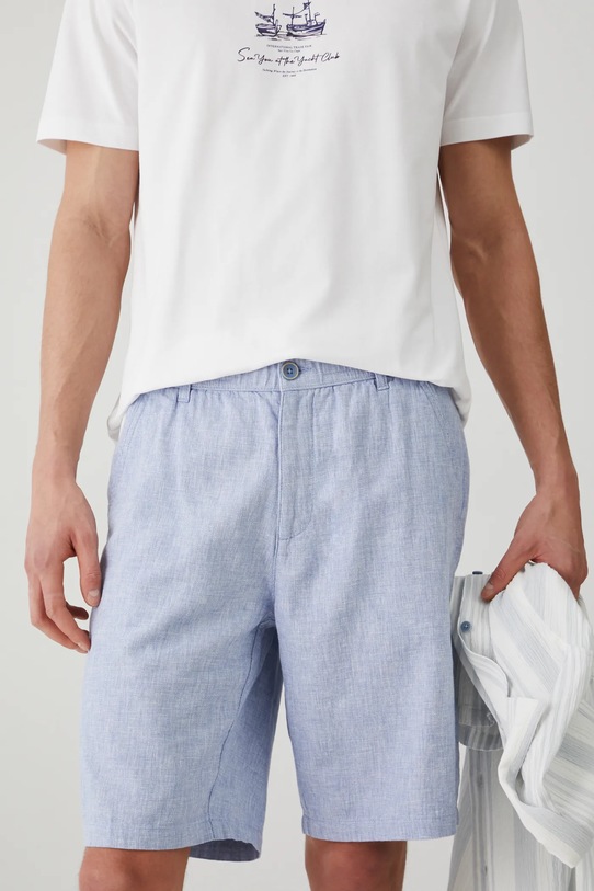 Лляні шорти Medicine меланж блакитний RS25.SZM071