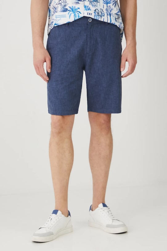 Medicine vászon rövidnadrág melanzs sötétkék RS25.SZM071