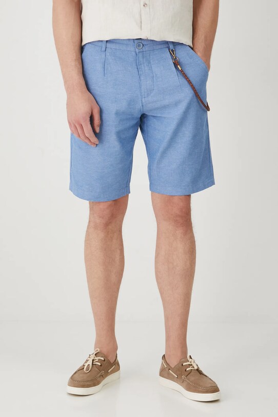 Medicine pantaloni scurti din in in albastru RS25.SZM072