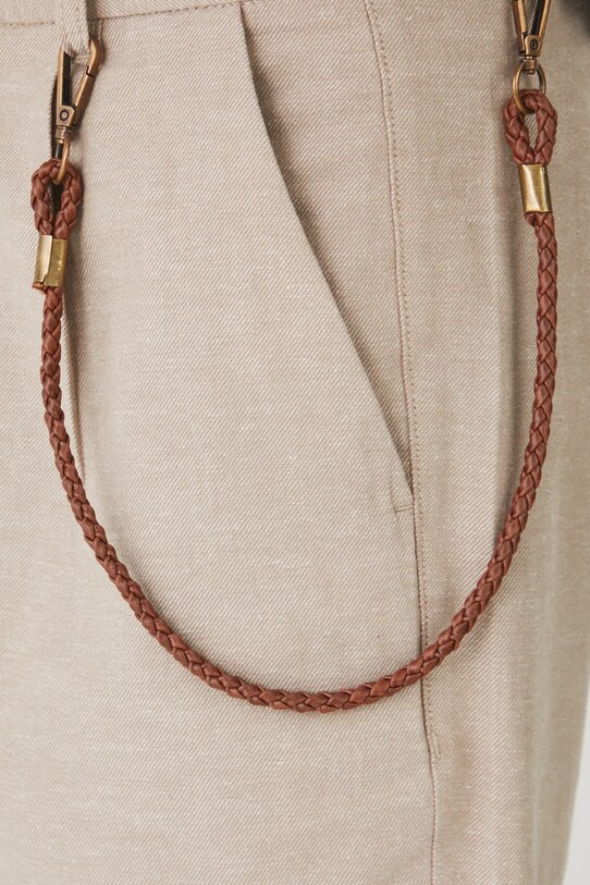 Ľanové šortky Medicine béžová RS25.SZM072