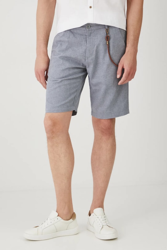 Medicine pantaloni scurti din in in albastru RS25.SZM072