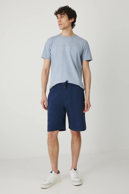 Šortky pánske melanžové tmavomodrá farba RS25.SZM080 tmavomodrá RS25