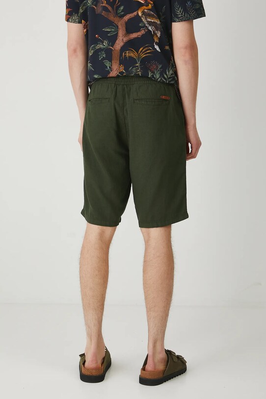 Medicine pantaloni scurți din amestec de in RS25.SZM081 verde RS25