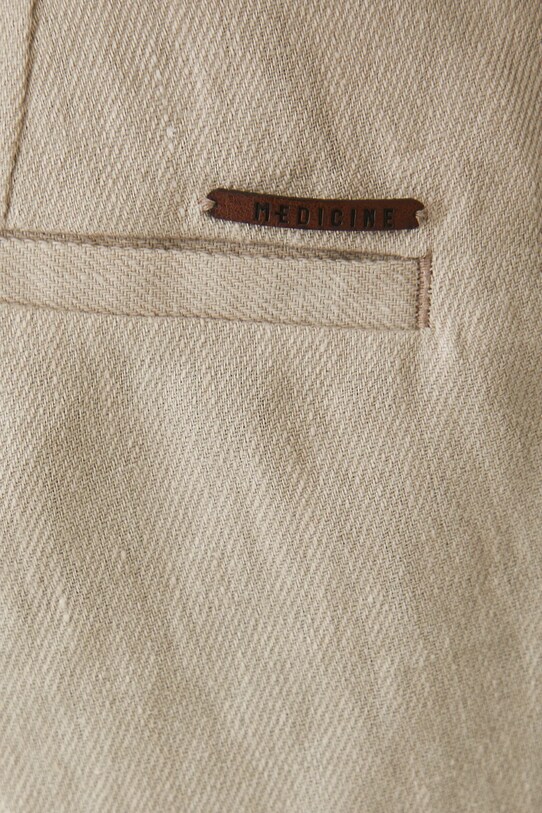 Medicine pantaloni scurti din in bej RS25.SZM821