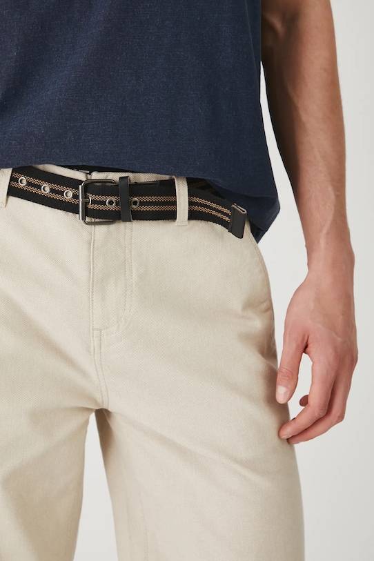 Szorty męskie regular melanżowe kolor beżowy beżowy RS25.SZM901