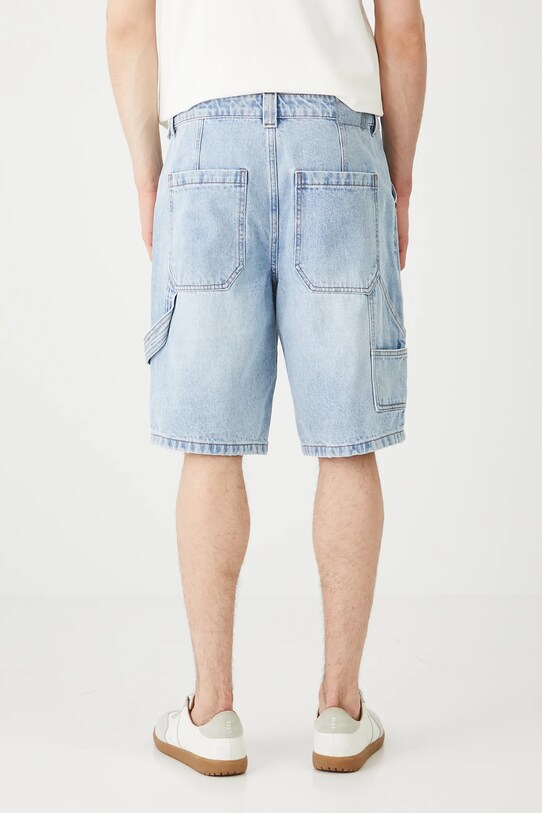 Szorty jeansowe męskie loose kolor niebieski niebieski RS25.SZMC40