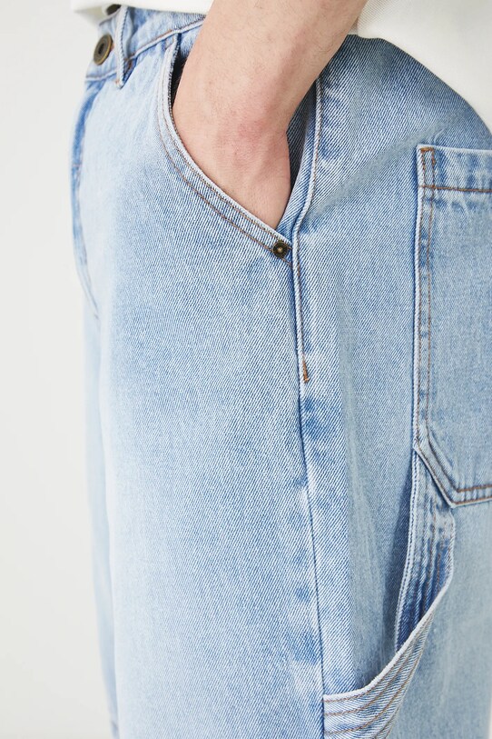 Szorty jeansowe męskie loose kolor niebieski RS25.SZMC40 niebieski