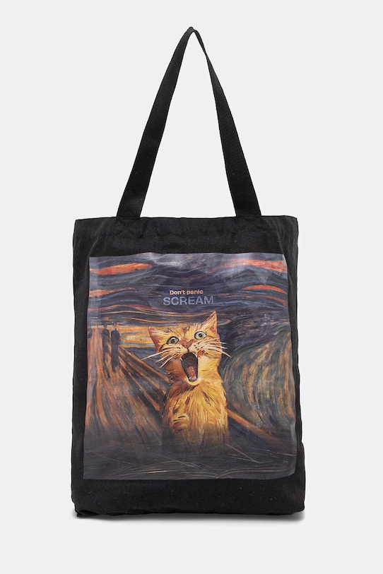 Bavlnená taška z kolekcie pre milovníkov mačiek čierna farba RS25.TCD350 čierna RS25