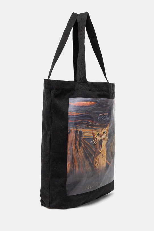 Doplnky Bavlnená taška z kolekcie pre milovníkov mačiek čierna farba RS25.TCD350 čierna