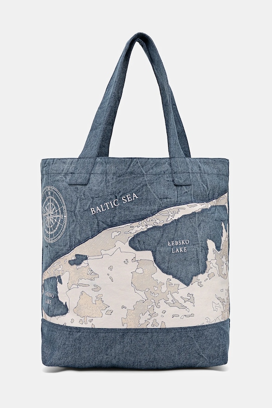Torba jeansowa z kolekcji Medicine x Słowiński Park Narodowy kolor niebieski RS25.TCMA50 niebieski RS25