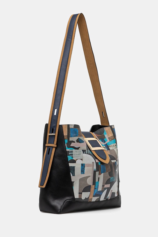 Kabelka dámská by Mila Raczkowska, Graphics Series černá barva RS25.TOD451 černá RS25