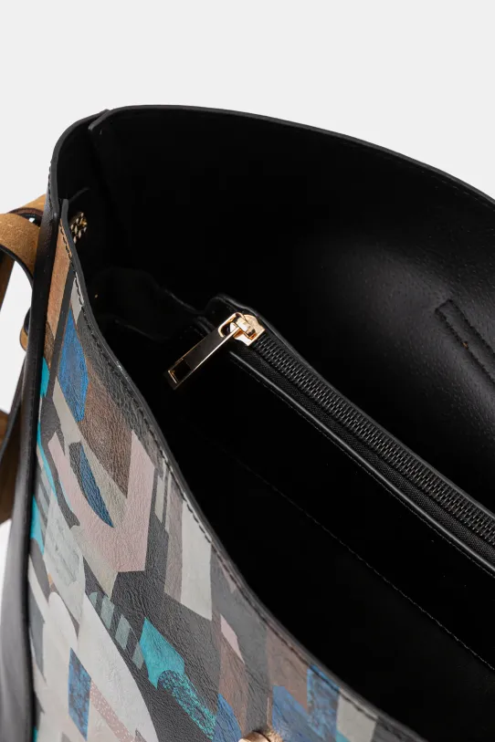 Kabelka dámská by Mila Raczkowska, Graphics Series černá barva RS25.TOD451 černá