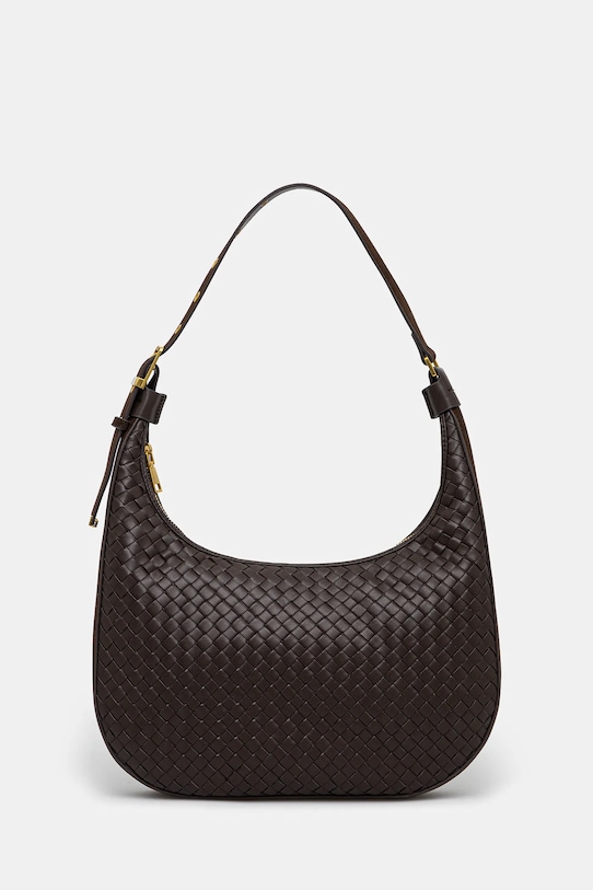 Torebka skórzana damska z fakturą kolor brązowy RS25.TOD507 brązowy RS25