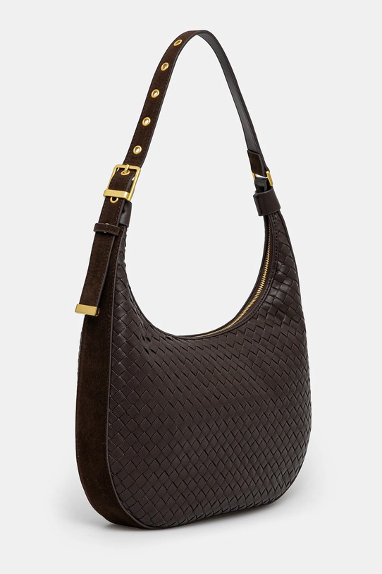 Akcesoria Torebka skórzana damska z fakturą kolor brązowy RS25.TOD507 brązowy