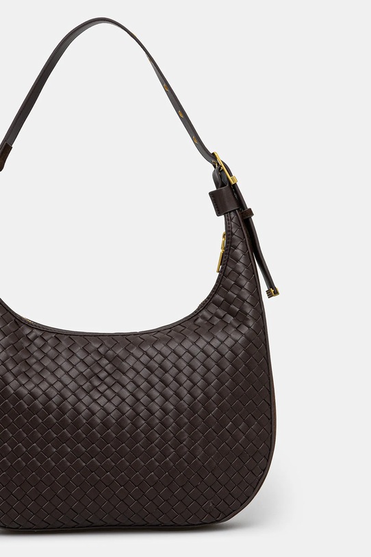 Torebka skórzana damska z fakturą kolor brązowy brązowy RS25.TOD507