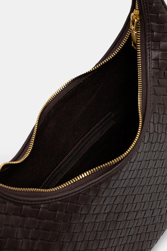 Torebka skórzana damska z fakturą kolor brązowy RS25.TOD507