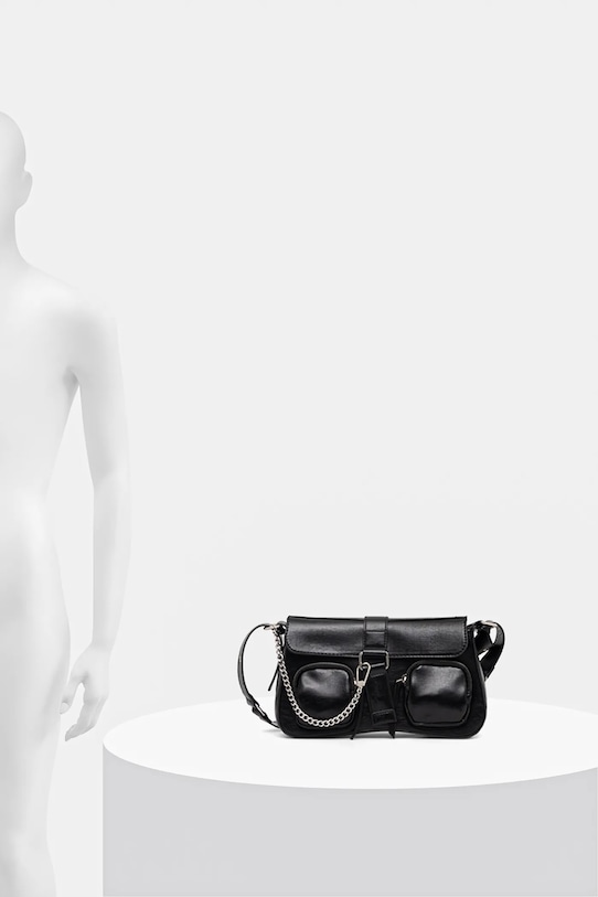 Torebka damska ze skóry ekologicznej kolor czarny RS25.TOD600