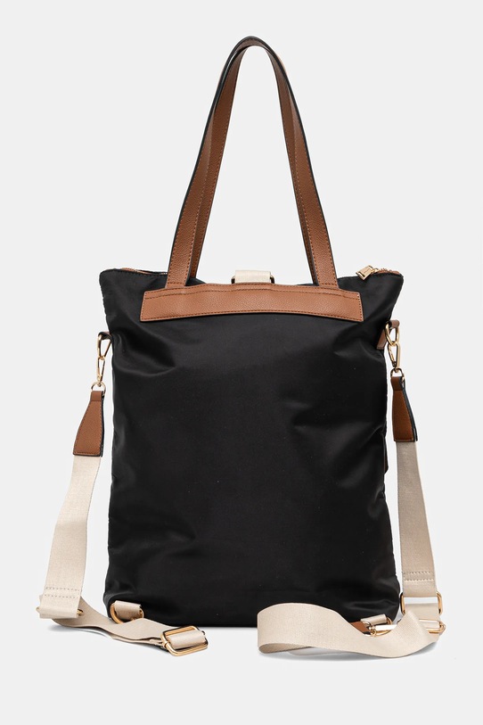 Akcesoria Torebka damska z funkcją plecaka gładka kolor czarny RS25.TOD601 czarny