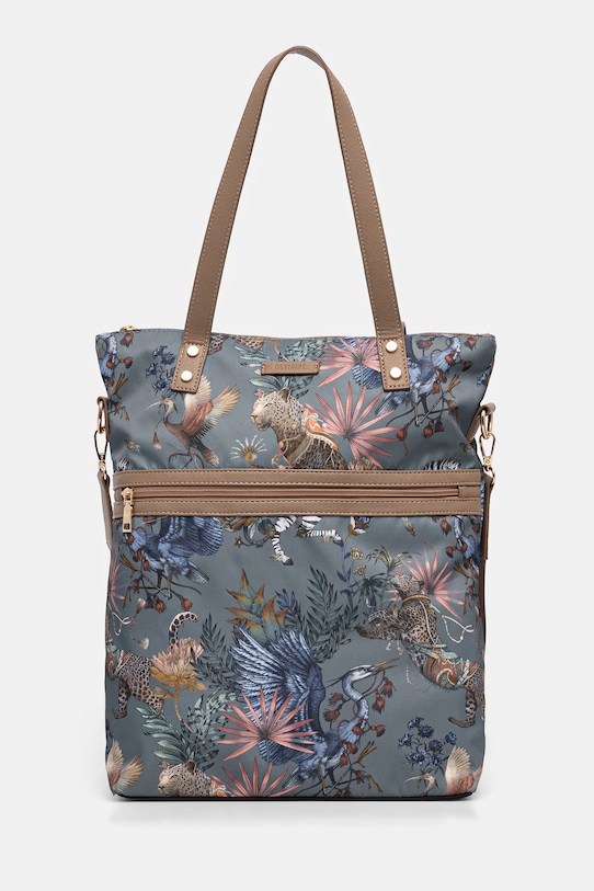 Torebka damska z funkcją plecaka wzorzysta kolor zielony wzorzyste zielony RS25.TOD605