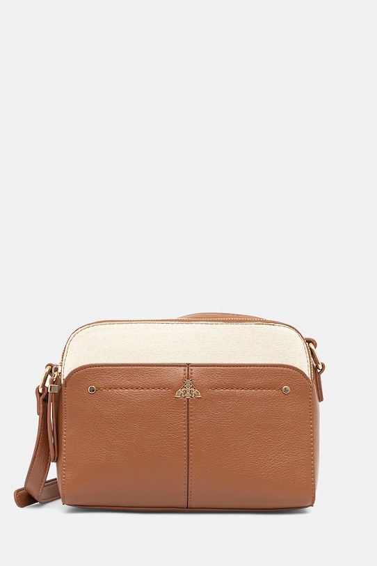 Kabelka dámska z ekologickej kože hnedá farba nezmestí A4 hnedá RS25.TOD701