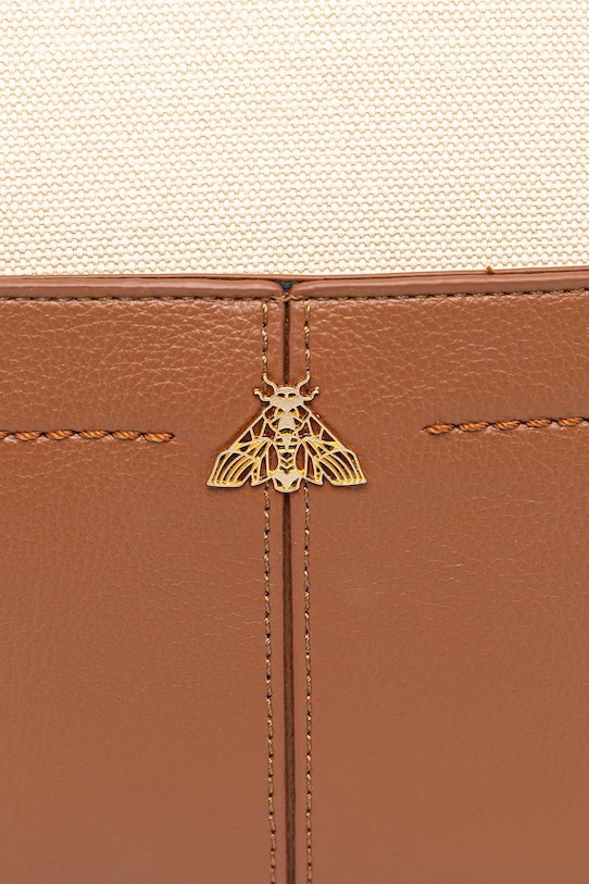 Kabelka dámska z ekologickej kože hnedá farba hnedá RS25.TOD701