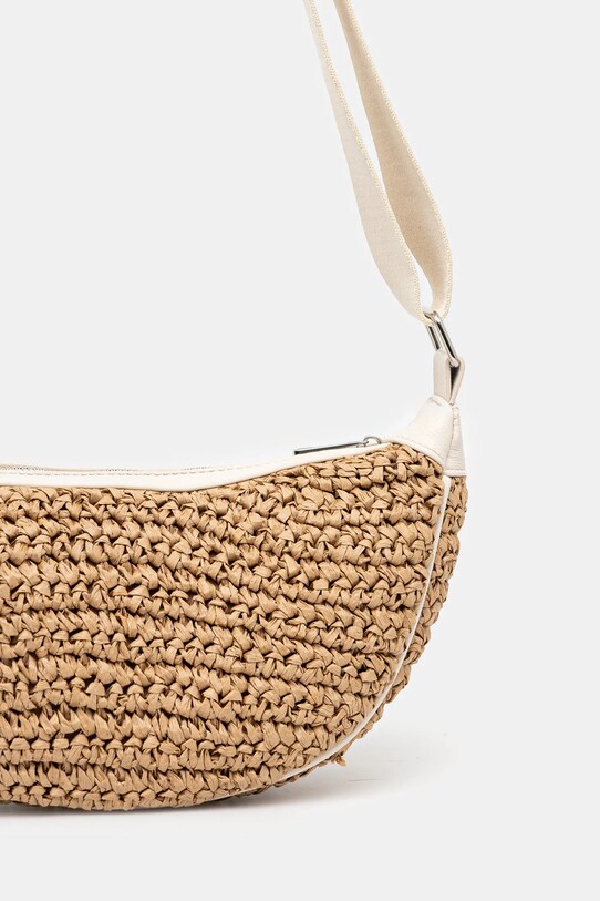 Akcesoria Torebka damska pleciona kolor beżowy RS25.TOD806 beżowy